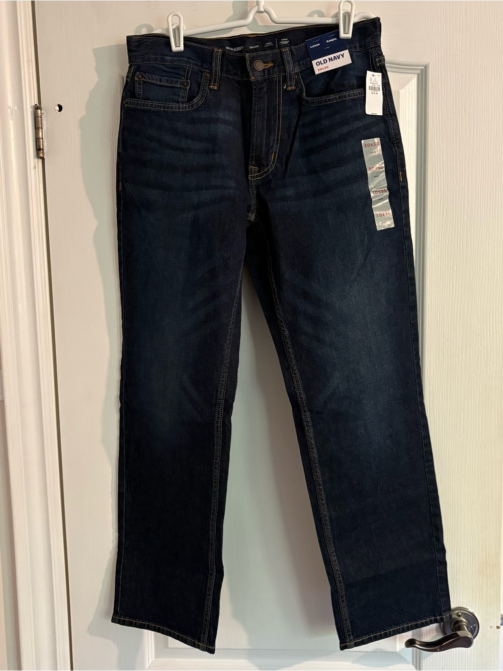 Old Navy Men's Dark Blue Straight-Leg Jeans loose flex
